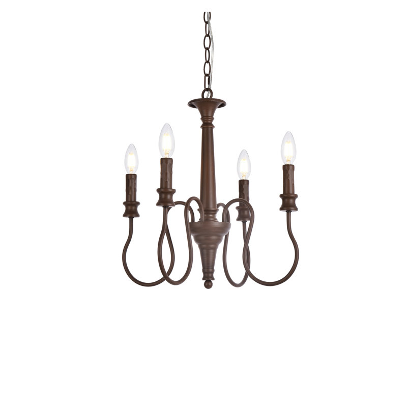 Aurianne Candle Style Traditional Chandelier, Weathered Oak, 81" H x 14" W x 14" D
