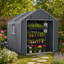Outdoor Storage Shed 187×100×160cm – Roll-Up Door, 2 Mesh Windows, Steel Frame