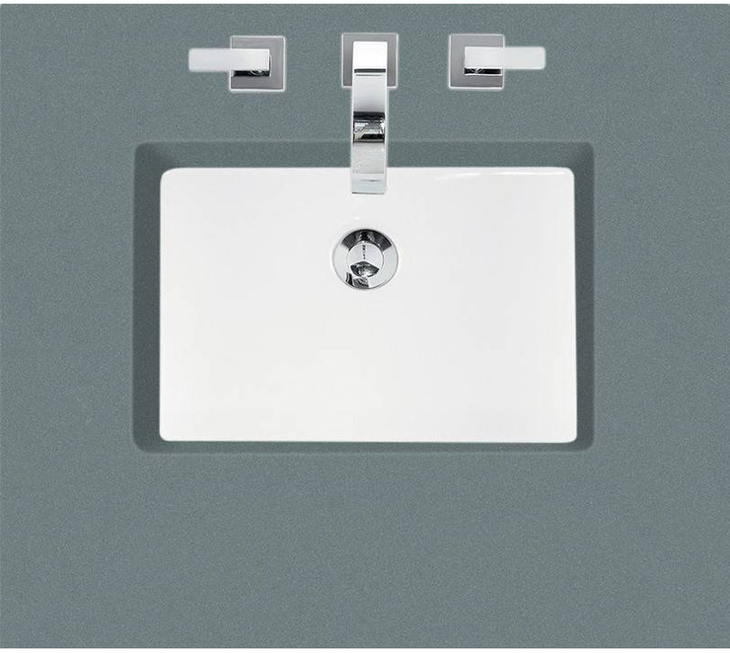 Bristol 48'' W Single Vanity, Bright White, Cala Blue, 8" Widespread