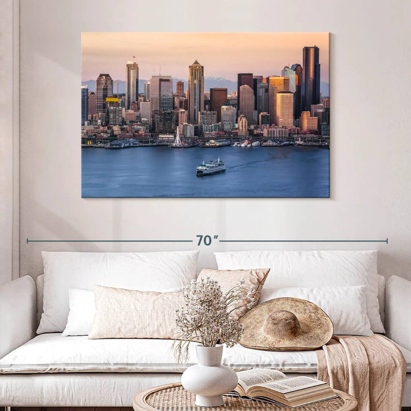 Vue de Seattle, H 32 po x l 48 po
