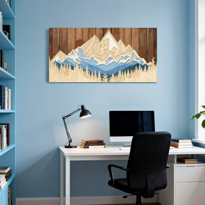 Paysage et nature, chaîne de montagnes avec neige et arbres