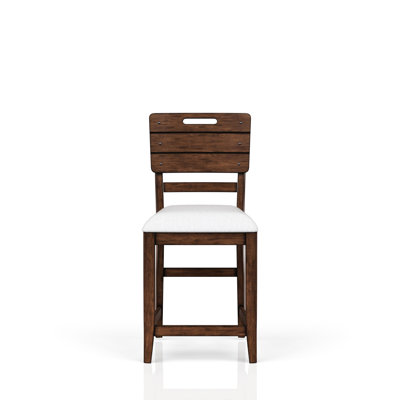 Tabouret de comptoir de 2, abat-jour brun, siège rembourré et 2 tabourets élégants à dossier