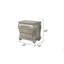 3-Drawer Night Stand With Metal Drawer