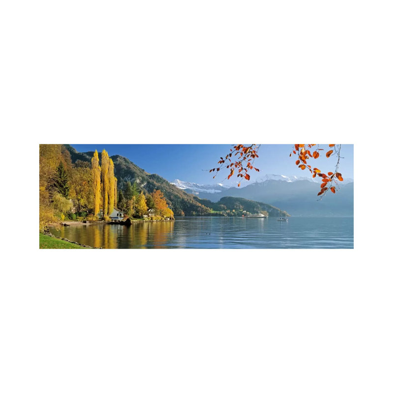 Vierwaldstattersee (Lake Lucerne), Vitznau, Lucerne, Switzerland - Wrapped Canvas Panoramic Print