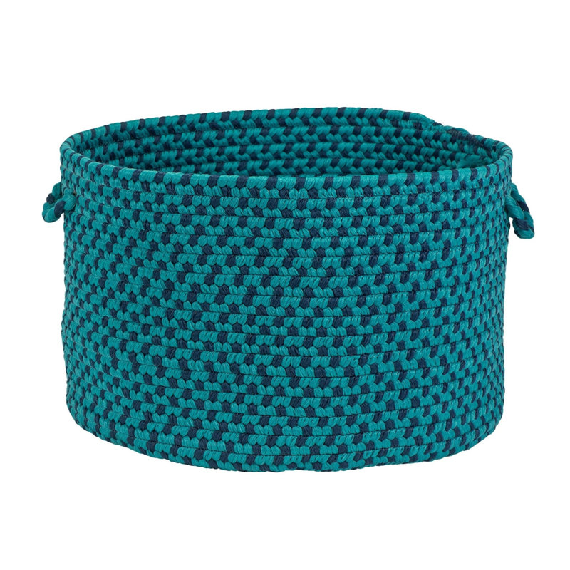 Breakwater Bay Fabric Decorative Basket, 10" H x 12" W x 10" D, Oceanic