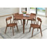 Frias 5-Piece Dining Set in Walnut