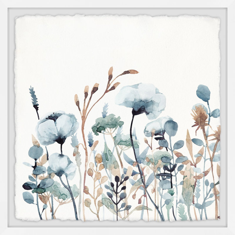 Flowering Shrubs - Single Picture Frame Painting, 81cm H x 81cm W x 3.81cm D
