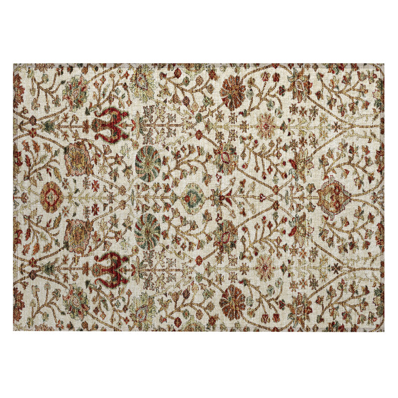 Chayil Area Rug with Non-Slip Backing, Rectangle 1'8" x 2'6"