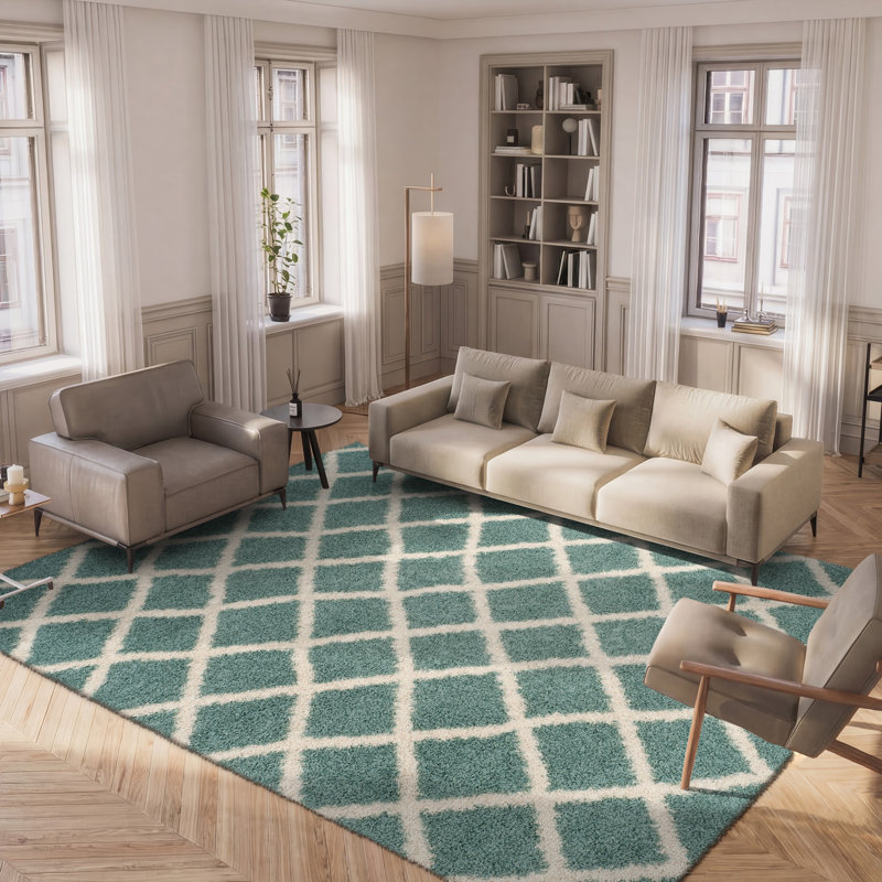 Tapis à poils longs Arsheq Sgd-Dallas, Rectangle 8 pi x 10 pi
