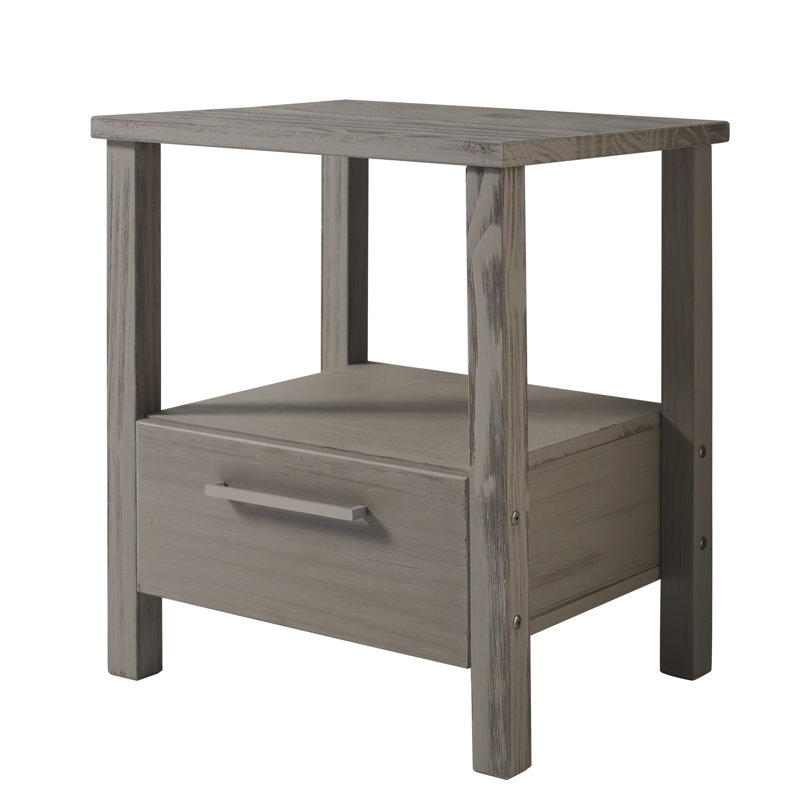 Esser 19'' W Solid Wood Nightstand, Slate