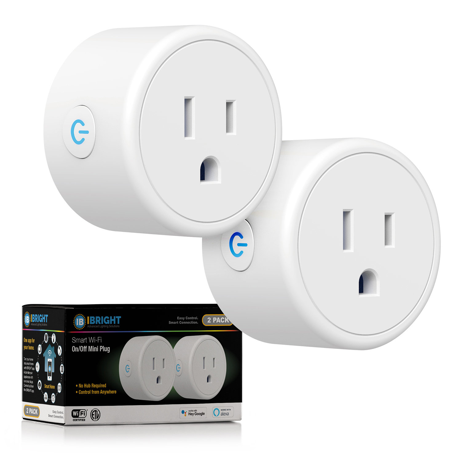 IBRIGHT Prise intelligente, prise WiFi domestique intelligente