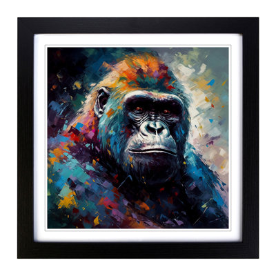 Gorilla Neo-Impressionism No.3 - Framed Print