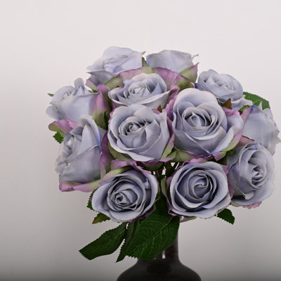 Arrangement floral de roses artificielles pour centres de table de salle à manger de mariage, jets de feuilles de feuillage vert avec tige longue pour remplissage de vase