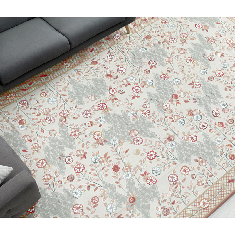Aubusson Renaissance Wool Floral Area Rug