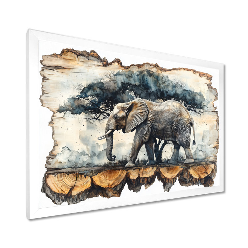 Halford - Animals Wall Art, H 12 po x l 20 po, Reproduction encadrée d'une seule photo, Blanc
