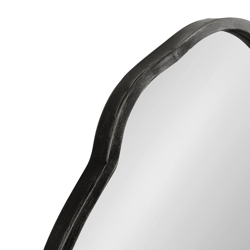 Audrys Oval Mirror, Black