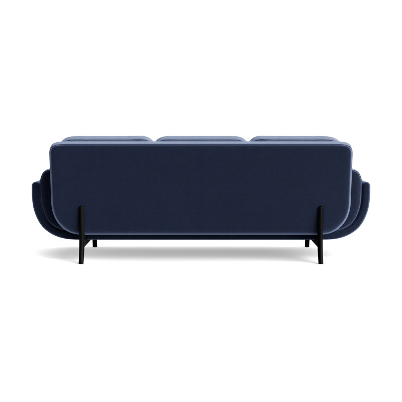 Regatta 90 Sofa, Performance Velvet - Indigo, Black