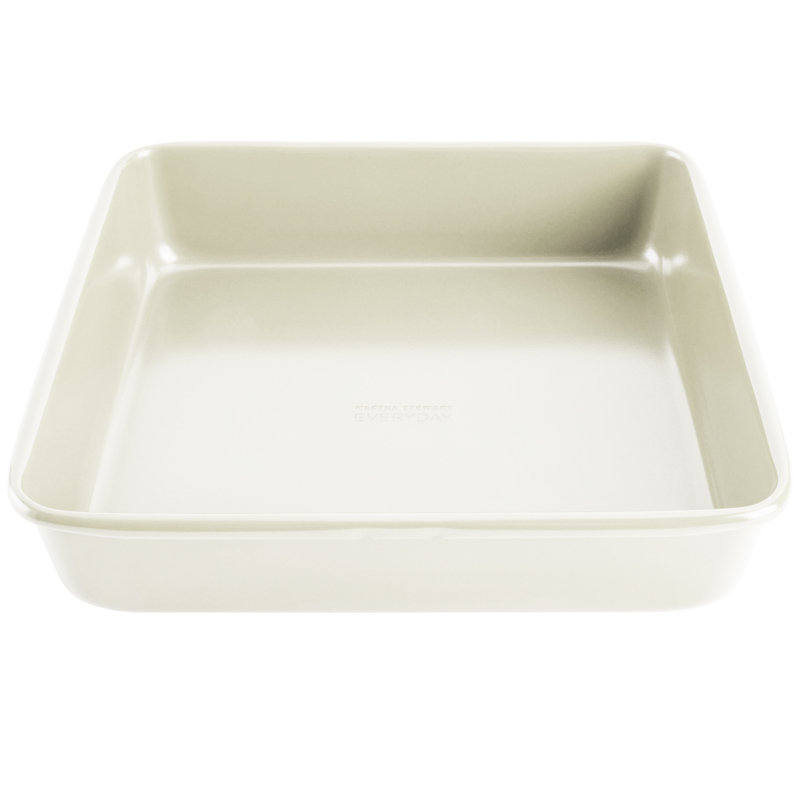 Martha Stewart Everyday Color Bake 9 Inch Carbon Steel Square Cake Pan in Linen