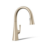 Graze Pull-Down Single Handle Kitchen Faucet With Three-Function Sprayhead With Accessories