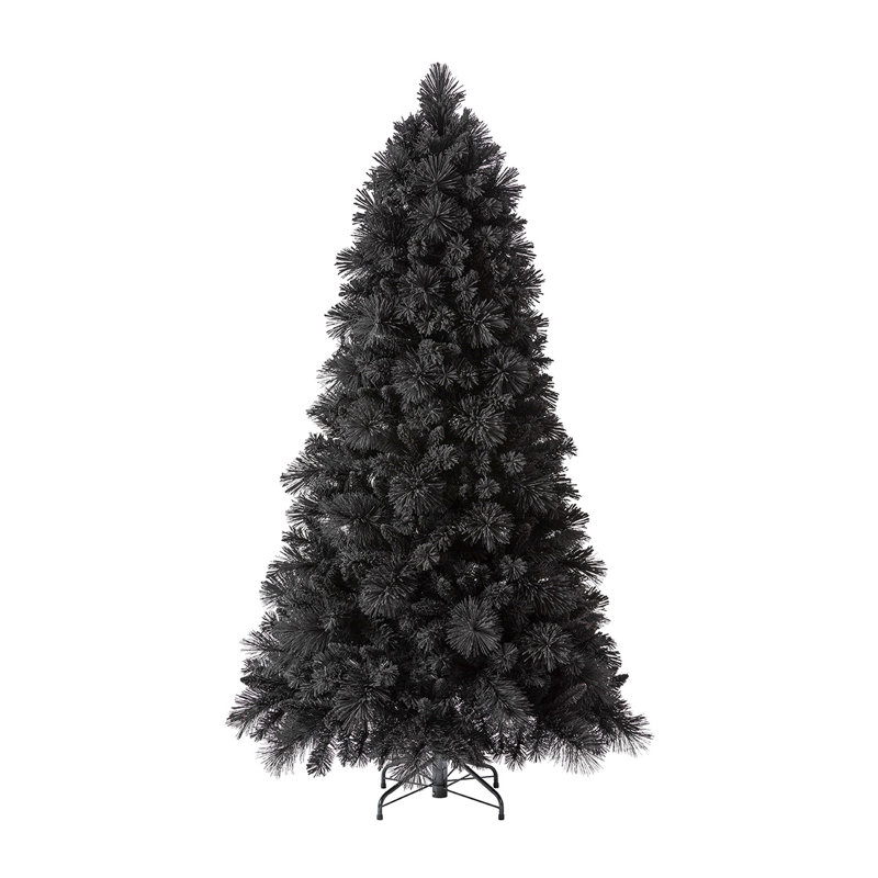 Home Heritage Prelit Artificial Christmas Tree with Pinecones, 6.5' H, Black