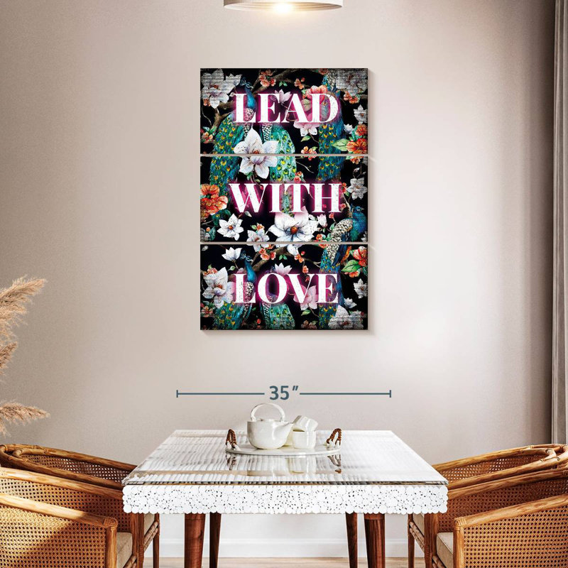 Tergel Lead With Love Typography, 32" H x 20" W