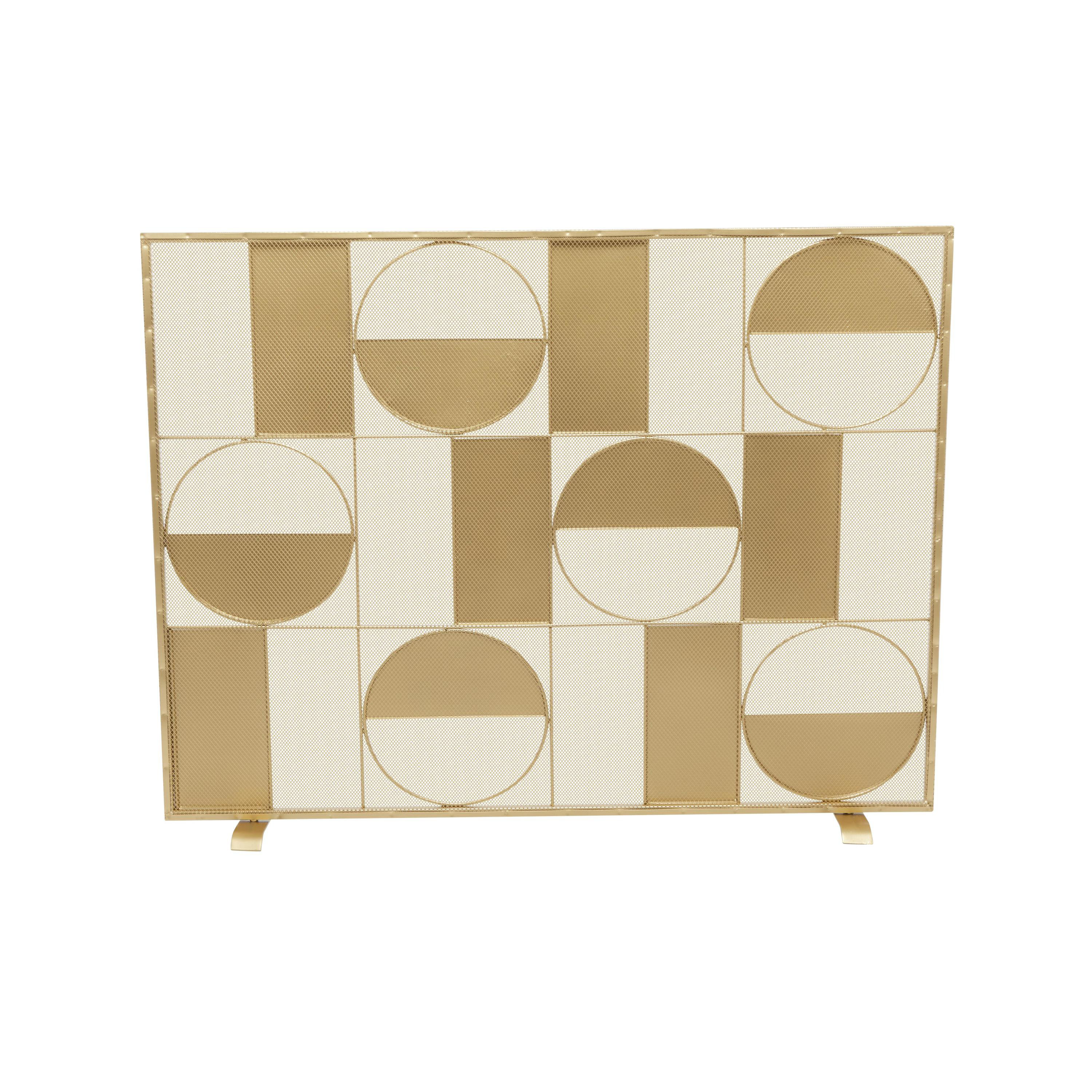 Etta Avenue™ Fairfax Gold Metal CutOut Single Panel Geometric