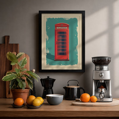 Telephone Box Vintage - Framed Print