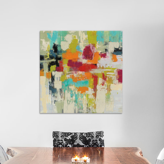 « summer soie road », reproduction d’art sur toile tendue, H 37 po x l 37 po x P 1,5 po