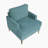 Galen 28.5" Modern & Contemporary Accent Chair with Chenille Fabric Upholstery, Brushed Gold Metal Legs, Foam over Pocket Coils-1569681278