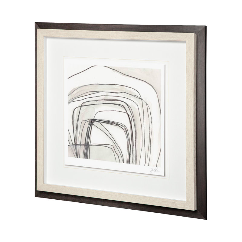 Custom Abstract Logic III by June Vess a Framed Art Print Matted under Glass