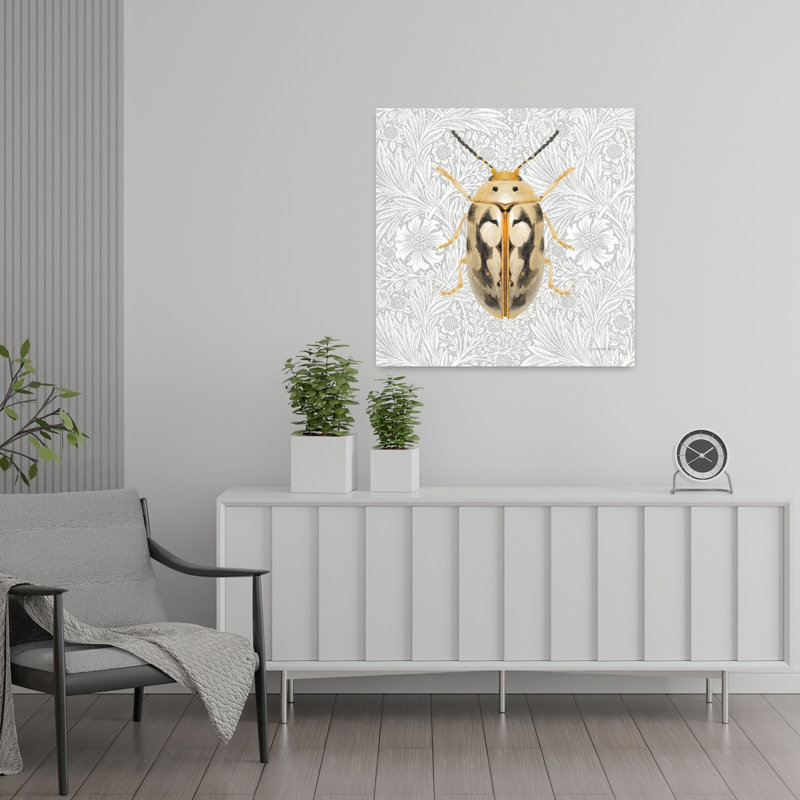 Beetles and Butterflies III, art de coccinelle, H 24 po x l 24 po