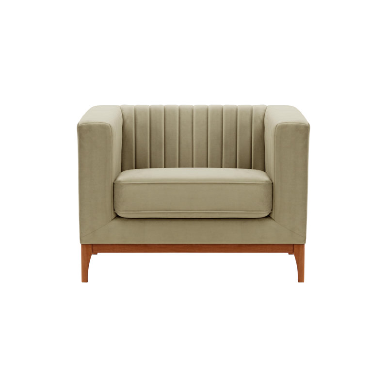 Bullis Velvet Armchair, Beige, Aveo