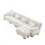 Canapé modulaire Free Combination, canapé en L pour le salon, canapé 4 places avec repose-pieds convertible, blanc chenille, canapé modulaire