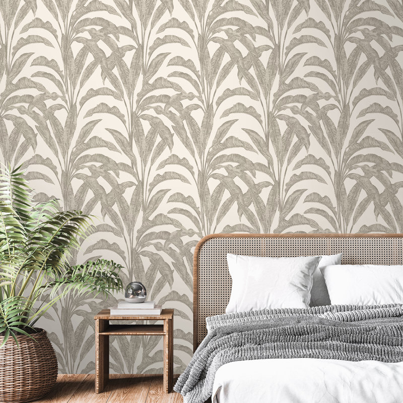 Papier peint luxueux Luxe Palm, Crème