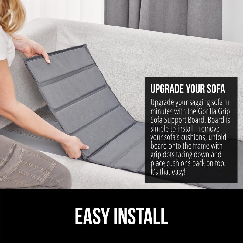 Support de coussin robuste pour fixer les canapés affaissés, canapé surdimensionné de 21,5 po x 78 po, panneaux de contreplaqué épais et supports de siège robustes, rembourrage de remplacement sous les canapés gris