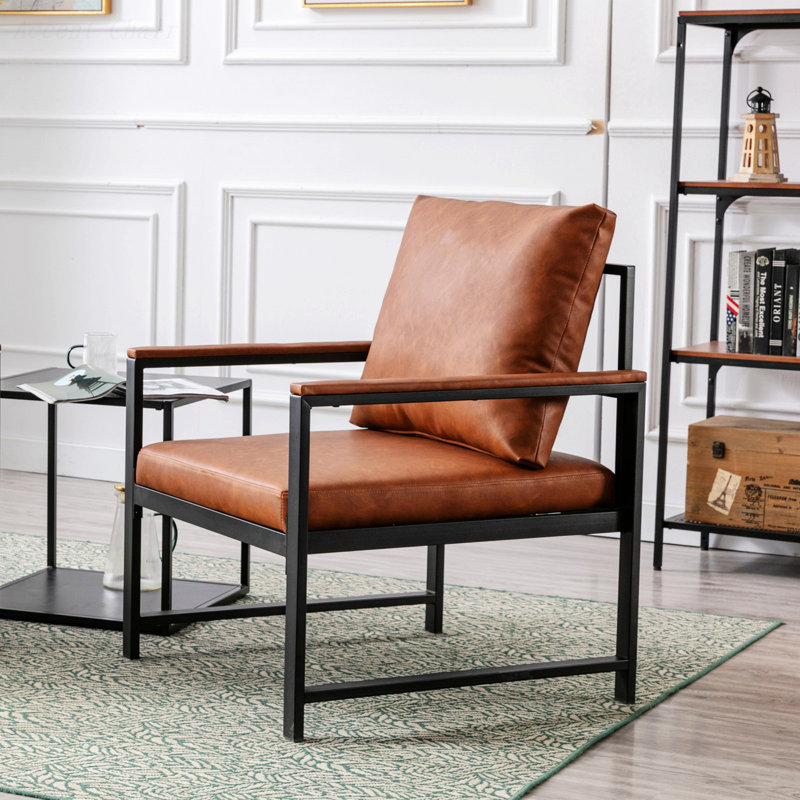 Fauteuil de 27,95 po de largeur, Orange PU