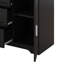 Armoire de rangement haute et large avec portes et trois tiroirs-114234507