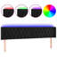 Led Headboard Black 183X16X78/88 Cm Velvet
