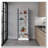 Kronos White and Kronos Blue Multi-Purpose Cupboard with Five Shelf