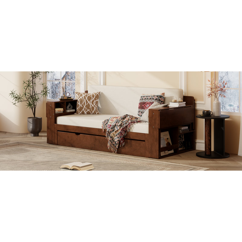 Lits en bois multifonctionnels peu encombrants avec rangement pour la maison