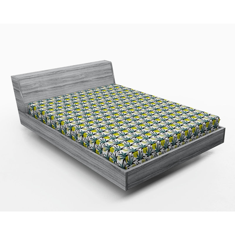 Microfiber Floral Fitted Sheet, Full Fitted Sheet