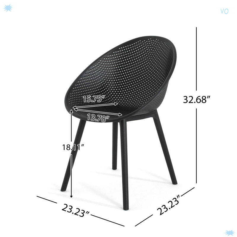 Chaise de salle à manger d'extérieur (ensemble de 2)