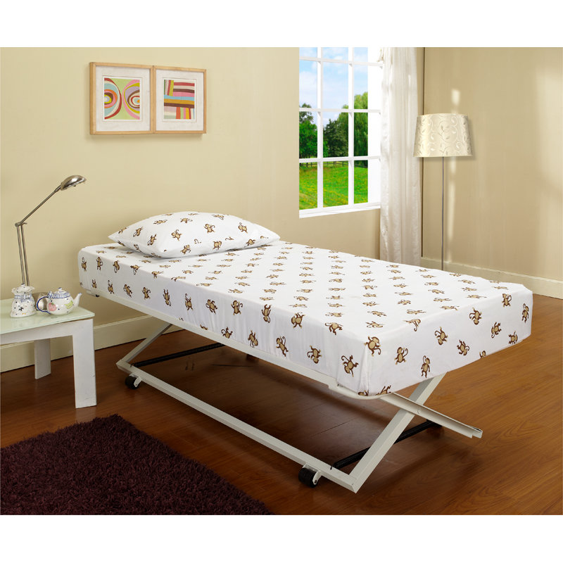 Lit gigogne escamotable Blount, Blanc