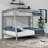 Queen Metal Bunk Bed with Ladder and Guardrails,-102058207-102058211