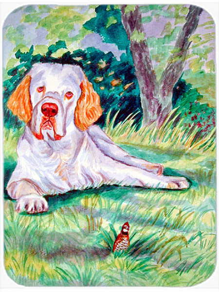 Caroline's Treasures Clumber Spaniel Glass Cutting Board