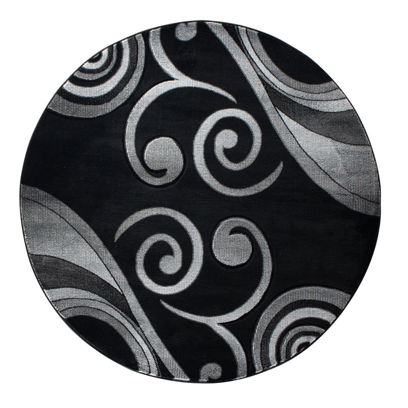 Adonia Abstract Indoor Rug, Round 8'1"