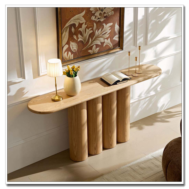 66.93'' Modern Console Table for Entryway, Natural