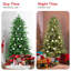 Arbre de Noël artificiel éclairé 6,5 pi - 2142 pointes, base en métal robuste-1976877307