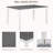 Caden Modern 6-Piece Wood Dining Table Set with Bench-900181477-900181479-900181472
