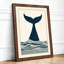 Whale Tail Rising Minimalist - Framed Print-1064434182-1064434202